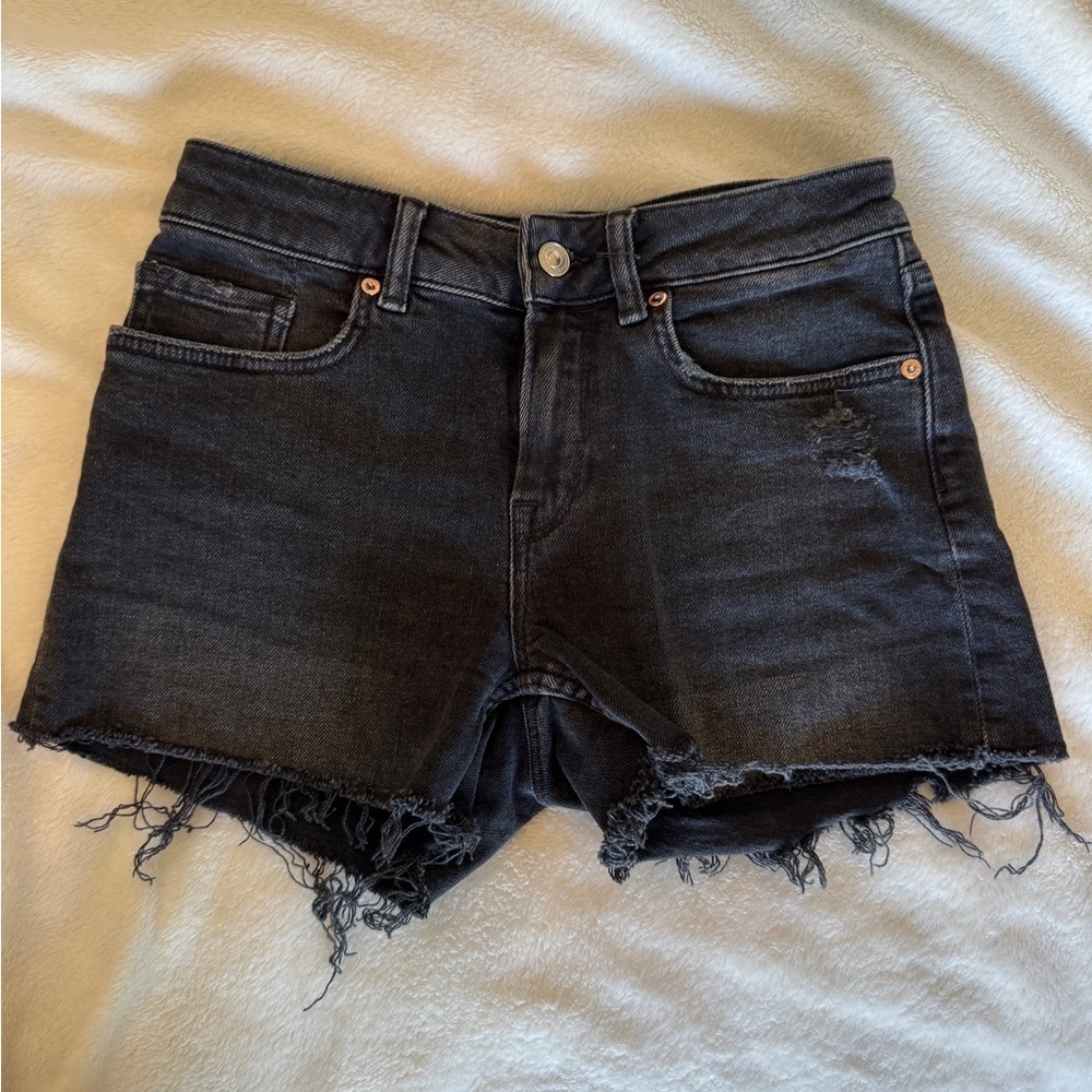 All Saints Women's Black Denim Shorts